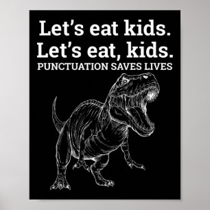 Poster Vamos Engraçado Pontuação Eat Kids Salva Vidas Gra