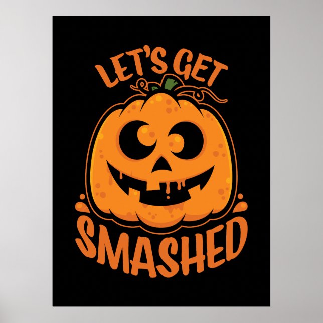 Poster Vamos Esmagado - Tomada de Halloween - O-Lanterna (Frente)