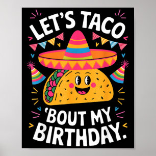 Poster Vamos falar de taco sobre o aniversário engraçado 
