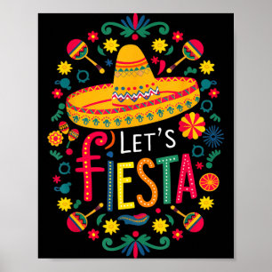 Poster Vamos festa mexicana cinco de maio partido colorid