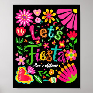 Poster Vamos Festa San Antonio Floral Engraçado Cinco De