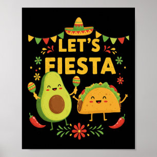 Poster Vamos Festa Taco Abacate Divertido Cinco De Maio M