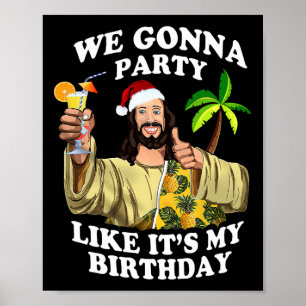 Poster Vamos festejar como o Natal Jesus no meu aniversár