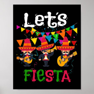 Poster Vamos Festejar Divertido Cinco De Mayo Mexicano Ma