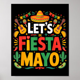 Poster Vamos fiar festa mexicana 5 de maio engraçado cinc