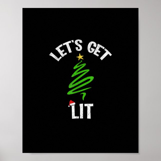 Poster Vamos Fica Bebendo Engraçado Natal (Frente)