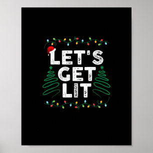 Poster Vamos Fica Bebendo Engraçado Presente de Natal