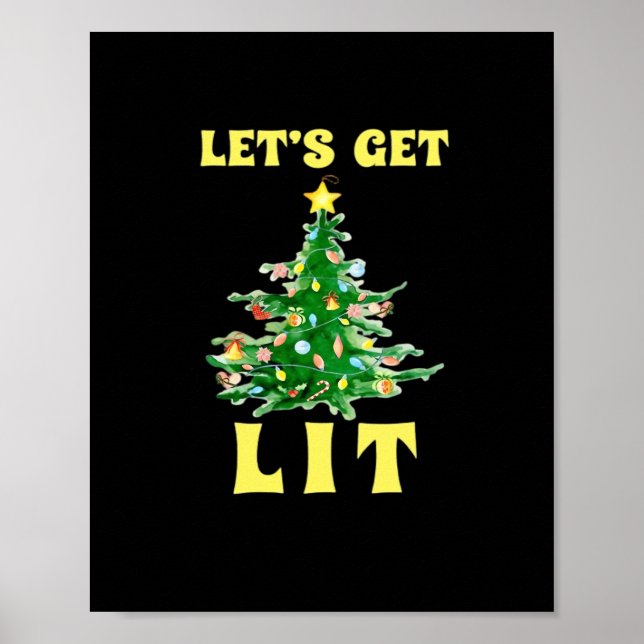 Poster Vamos Fica Engraçado Bebendo de Natal Clássico (Frente)