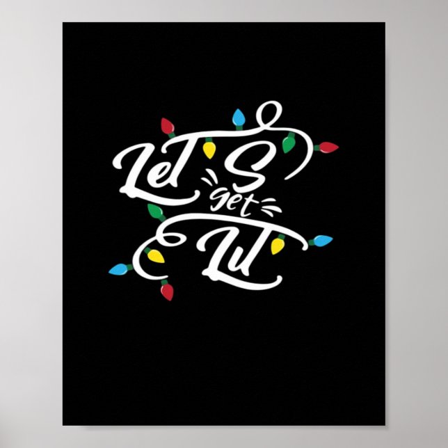 Poster Vamos Fica Fora De Natal Luzes De Natal Engraçadas (Frente)