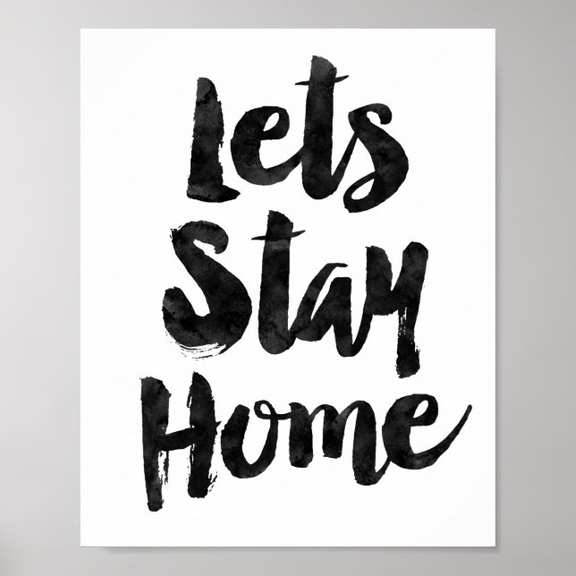 Poster Vamos ficar em casa (Frente)