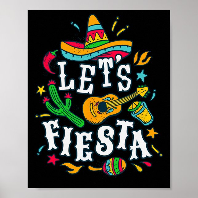 Poster Vamos Fiesta Cinco De Mayo - Festival do México (Frente)
