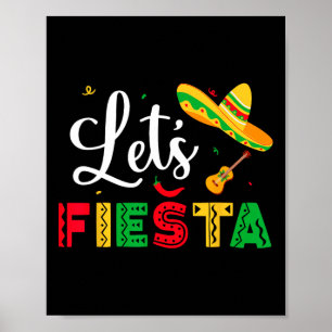Poster Vamos Fiesta Cinco De Mayo Partido Mexicano Mulher