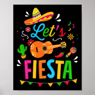 Poster Vamos Fiesta Para A Festa Engraçada Cinco De Mayo