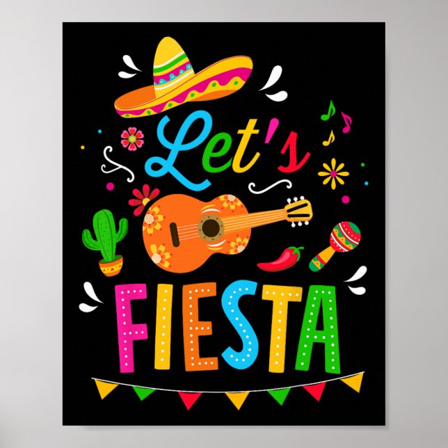 Poster Vamos Fiesta Para A Festa Engraçada Cinco De Mayo  (Frente)
