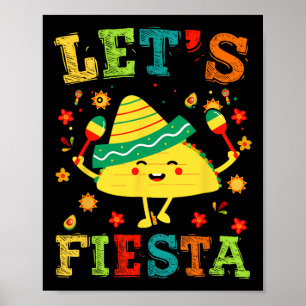 Poster Vamos Fiesta Taco Cinco De Mayo Boys Men Kids Mexi