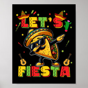 Poster Vamos Fiesta Taco Cinco De Mayo Boys Men Kids Mexi