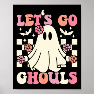 Poster Vamos Ir Ghouls Halloween Ghost Costume Retro Groo