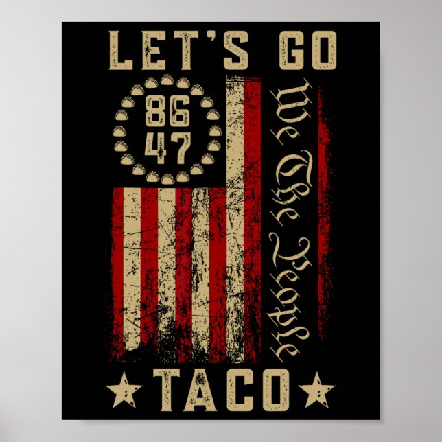 Poster Vamos Ir Taco Camisa Vamos Ir Taco 3 (Frente)