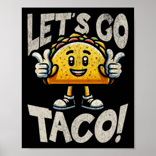 Poster Vamos Lá Mascote do Taco - Tarifa Patriótica Engra