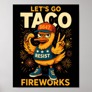 Poster Vamos Lá Meme do Taco