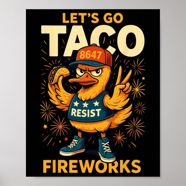 Poster Vamos Lá Meme do Taco  (Frente)