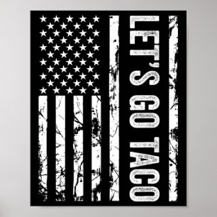 Poster Vamos Lá Taco Divertido Tendência Política