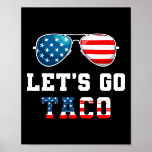 Poster Vamos Lá Taco Engraçado 2025 Camiseta Vermelha Bra
