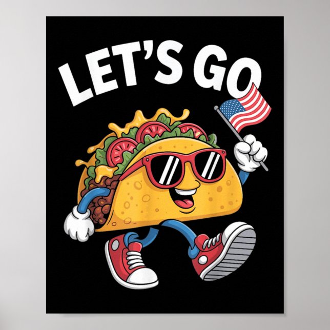 Poster Vamos Lá Taco Engraçado Trump Frango  (Frente)