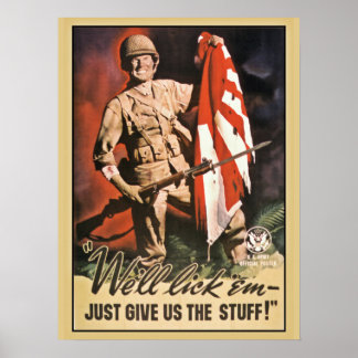 Poster Vamos lamber a propaganda da 2ª Guerra Mundial ame