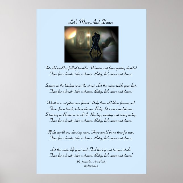 Poster Vamos Mover E Dançar (Frente)