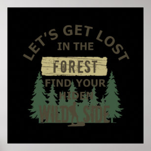 Poster Vamos nos perder na floresta