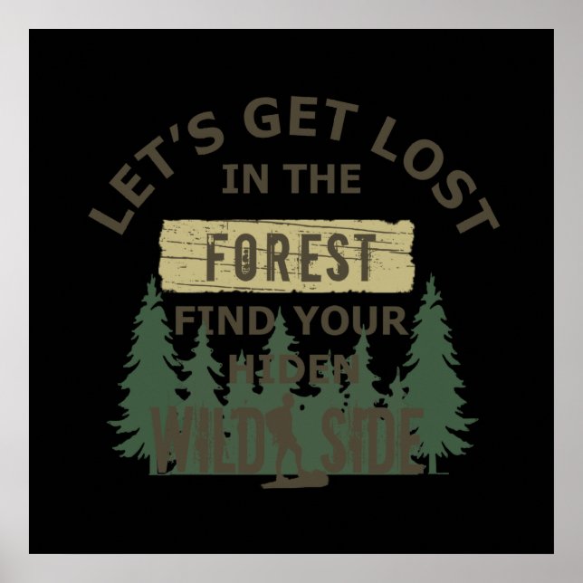 Poster Vamos nos perder na floresta (Frente)