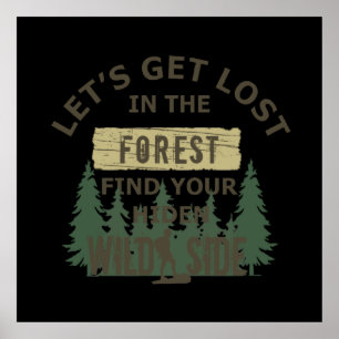 Poster Vamos nos perder na floresta