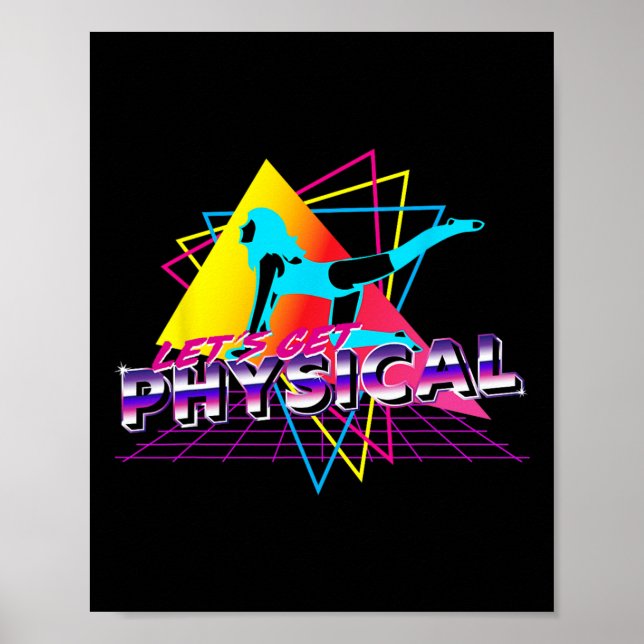 Poster Vamos Obter Gym De Workout Físico Totalmente anos  (Frente)