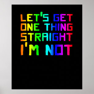 Poster Vamos pegar um Hetero que não sou LGBT Rainbow