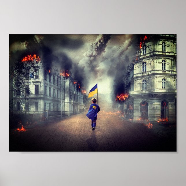 Poster Vamos permanecer livre UCRÂNIA (Frente)