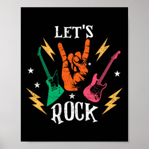 Poster Vamos Rock Papai Papai Guitarra Guitarrista Rock N