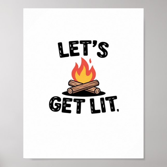 Poster Vamos Sai - Campfire Vibes - Camping Adventure (Frente)