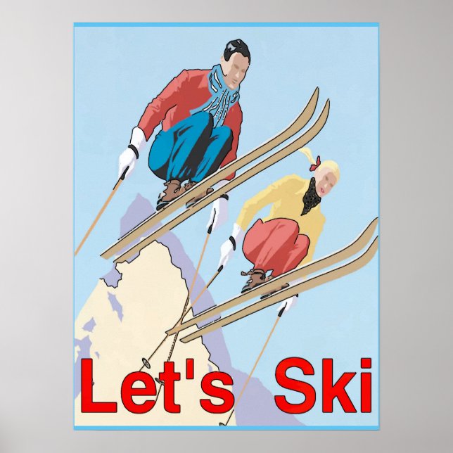Pôster Vamos Ski (Frente)