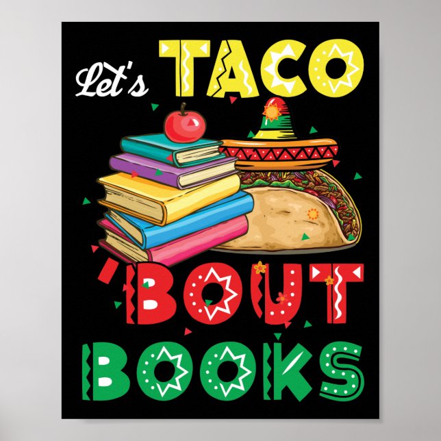 Poster Vamos Taco 'Bout Books Book Sobre Cinco De Mayo (Frente)