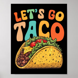 Poster Vamos Taco Retro Vintage Vamos Taco 3