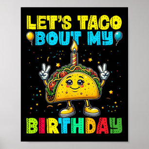 Poster Vamos Taco Sobre Meu Aniversário Festa Mexicana En