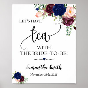 Poster Vamos tomar chá com a noiva para ser casamento boh