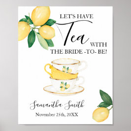 Poster Vamos tomar chá com o sinal de Chuva de Limões par