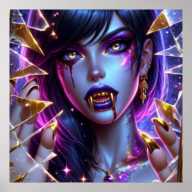 Poster Vampiro com Presas de Ouro Ai Art (Frente)