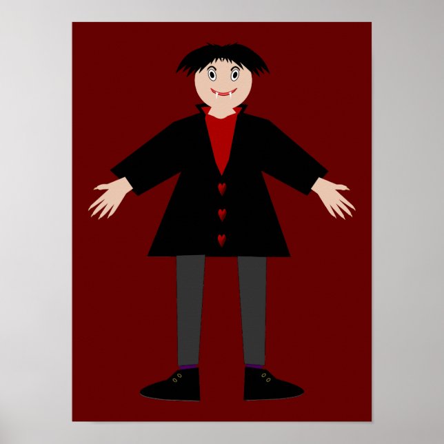 Poster Vampiro do Dia das Bruxas (Frente)