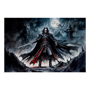 Pôster Vampiro Guerreiro em Moonlit Ruins