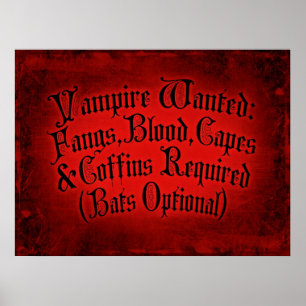 Pôster Vampiro Procurado