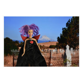 Pôster Vampiro visita o cemitério