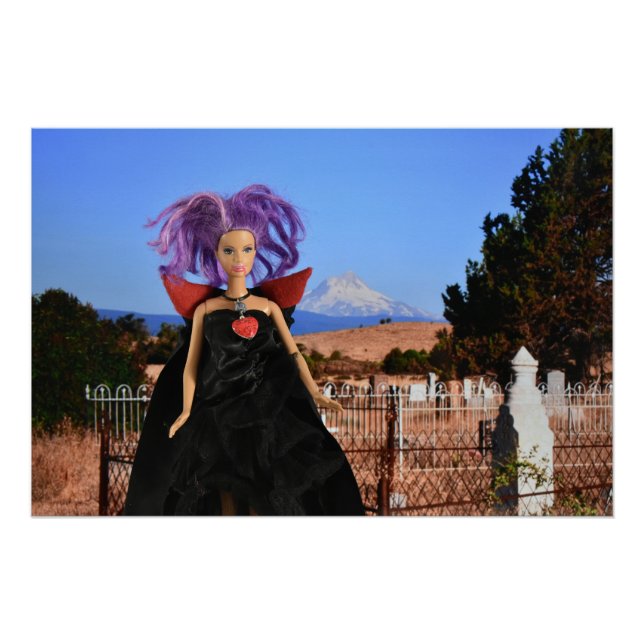 Pôster Vampiro visita o cemitério (Frente)